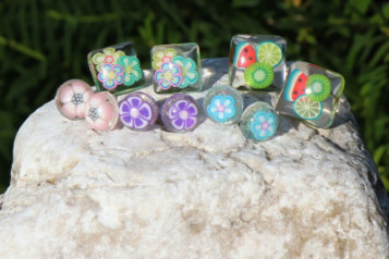 resin jewelry - historical glass
