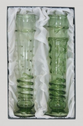 Gift package - 2 Gothic goblets - D-2x54+56 - historical glass