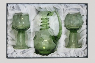 Set - Carafe and Romer round - D-1+2x21 - historical glass