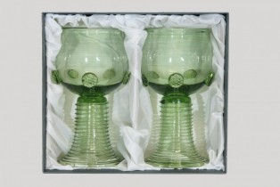 Gift package - 2 goblets  Romer round - D-2x21 - historical glass