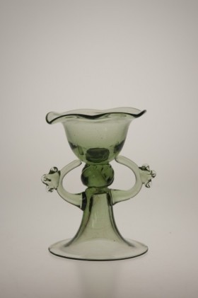 Candlestick with handles - 34 - historical glass