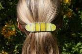 hair clip yellow - historical glass