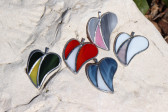 jewel heart two colors - historical glass