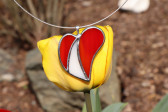 jewel heart two colors - historical glass