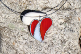 jewel heart two colors - historical glass