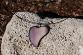 jewel heart purple - historical glass