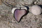 jewel heart purple - historical glass