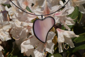 jewel heart purple - historical glass