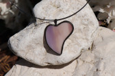 jewel heart purple - historical glass