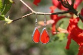 earrings red2 - historical glass