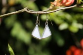 earrings snow - historical glass