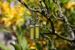 earrings sun small - historical glass