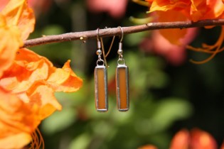 earrings honey - historical glass