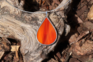 jewel drop of fire - historical glass