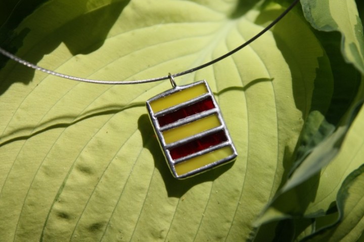 jewel red and yellow - historical glass