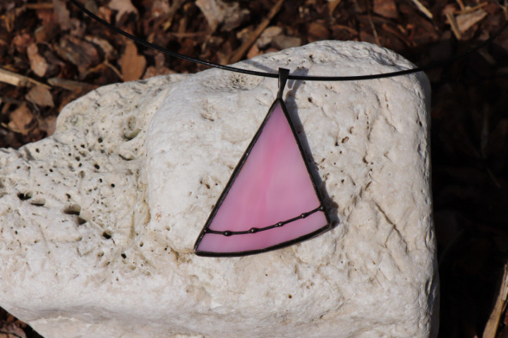 jewel pink with black - historical glass