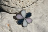 jewel flower three colors - historical glass