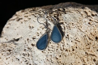 earrings from the sea - historical glass