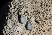 earrings snow - historical glass