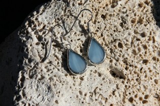 earrings drops from the sky - historical glass