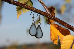 earrings from the sea - historical glass