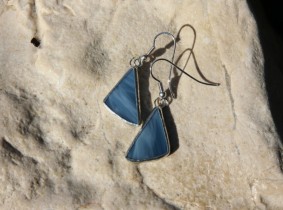 earrings sea - historical glass