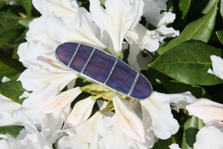 Hair clips purple - historical glass