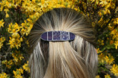 Hair clips purple - historical glass