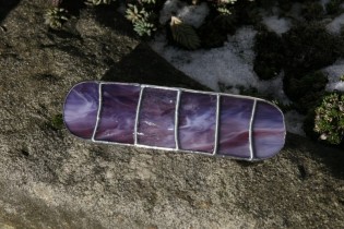 Hair clips purple - historical glass