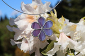 jewel flower purple - historical glass