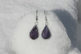 earrings purple2 - historical glass