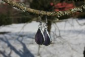 earrings purple2 - historical glass