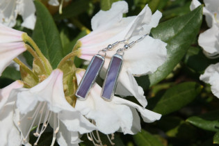 earrings purple 3 - historical glass