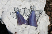 Angel purple - historical glass