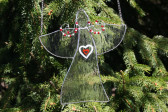 angel with heart - historical glass