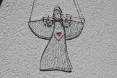 angel with heart - historical glass