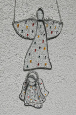 Angel dotted - historical glass