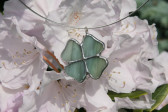 jewel flower green - historical glass