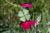 jewel flower green - historical glass