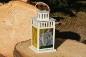 lantern with the elephant - historical glass