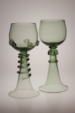 Wedding goblet with spin - 66 - historical glass