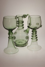 Wedding goblet with spin - 66 - historical glass