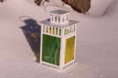 lantern yellow-green - historical glass