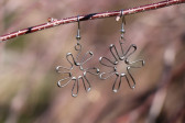 earrings flower - historical glass