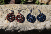 earrings blue - historical glass