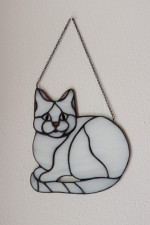 cat  - historical glass