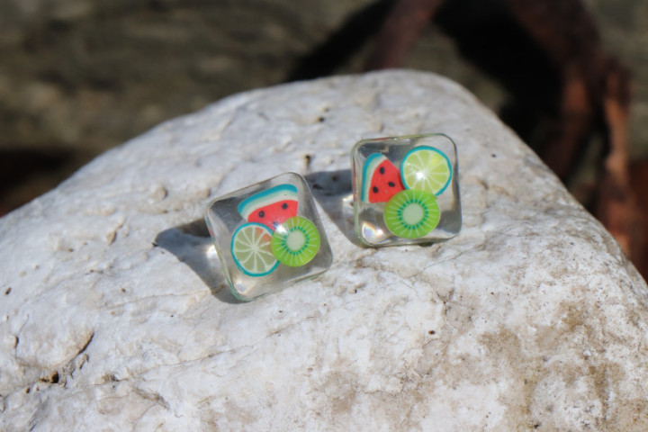 earrings - historical glass