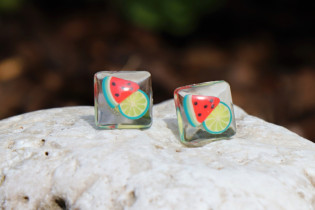 earrings - historical glass
