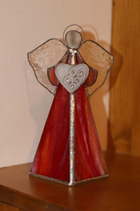 red angel - historical glass