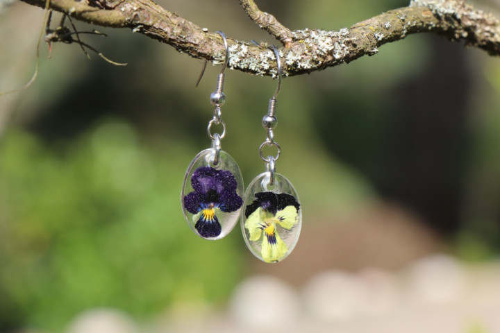 earrings - historical glass